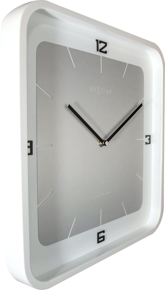Wall clock - 40 x 40 x 4 cm - Wood - 'Square Wall'