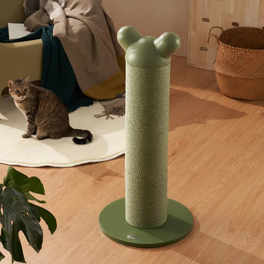 Verstelbare krabpaal voor katten – Stevig krabplezier in groen & wit
