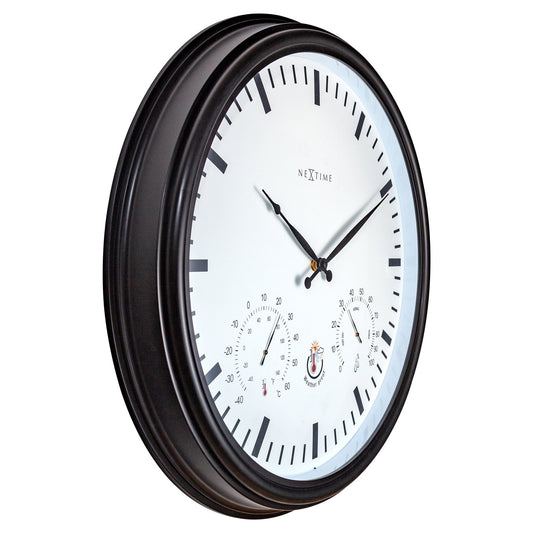 Weatherstation - Wall clock - Weatherproof - 50.5 cm and Sunflower