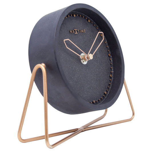 Table clock - 17.5 x 15.5 x 5 cm - Polyresin