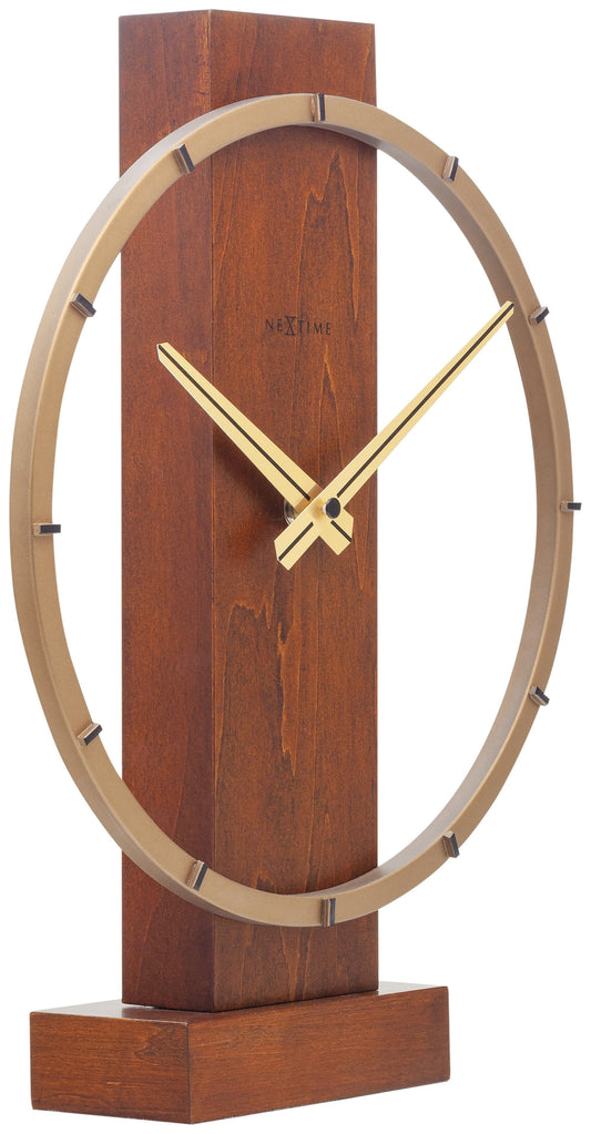 Table / Wall clock - 34 x 27 cm - Wood/Steel - 'Carl Small'