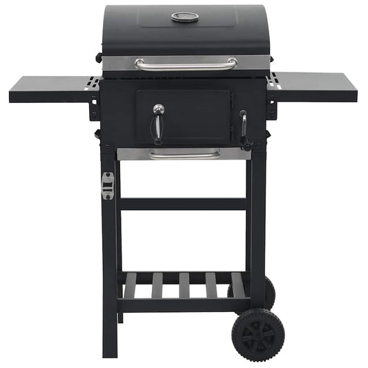 Houtskoolbarbecue Met Onderplank Zwart