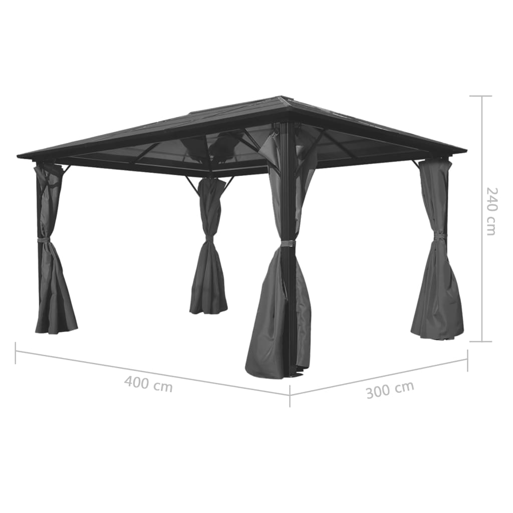 Prieel Met Gordijn Aluminium