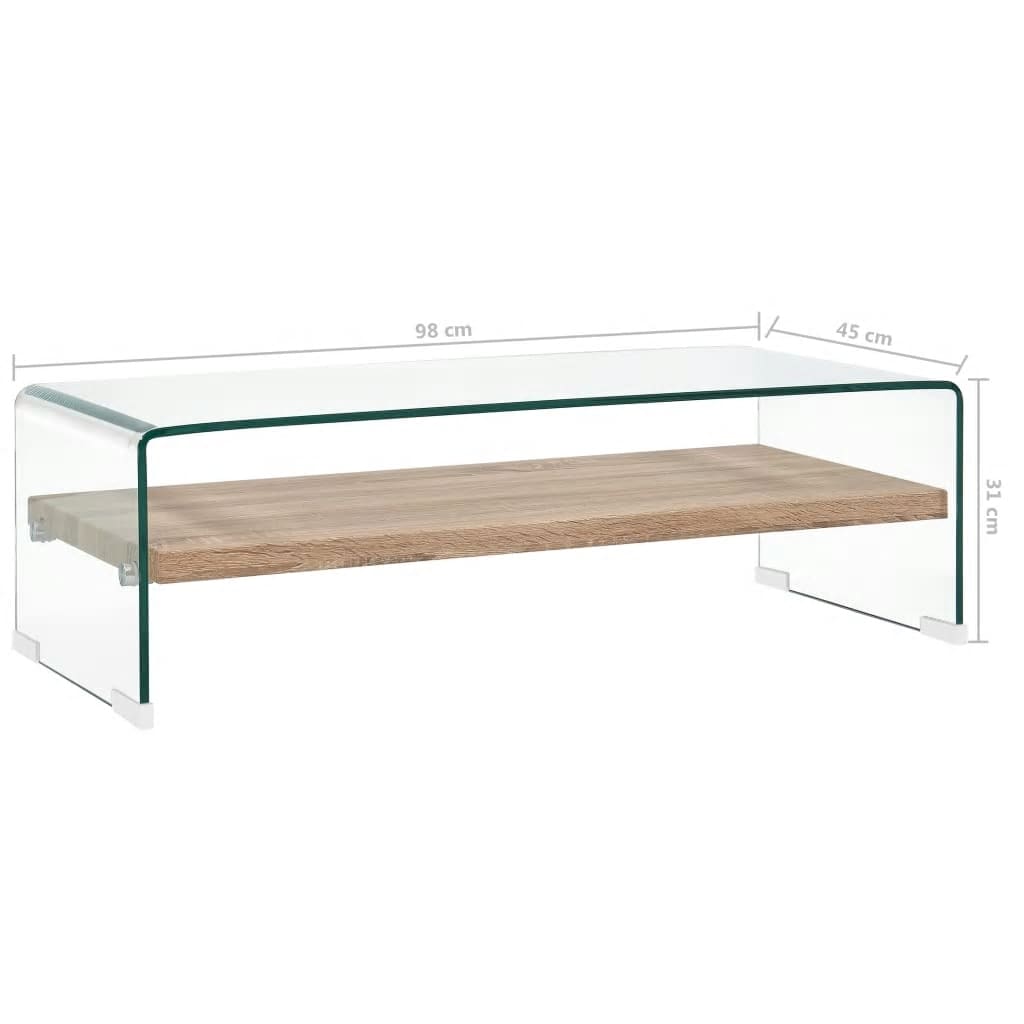 Salontafel Gehard Glas Transparant