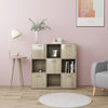 Boekenkast 90X28X90 Cm Bewerkt Hout Kleur