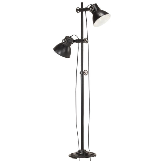 Vloerlamp Met 2 Lampenkappen E27 Gietijzer
