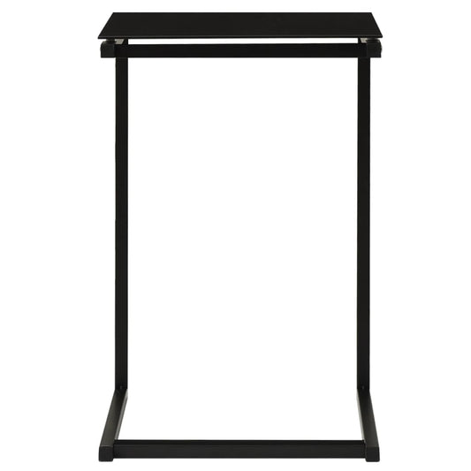 Bijzettafel 40X40X60 Cm Gehard Glas Zwart