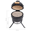 Kamado Barbecue 2-In-1 56 Cm Keramiek