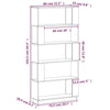 Boekenkast/Kamerscherm 80X25X163,5 Cm Massief Grenenhout