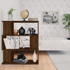 Boekenkast 80X24X96 Cm Bewerkt Hout Artisanaal Eikenkleur