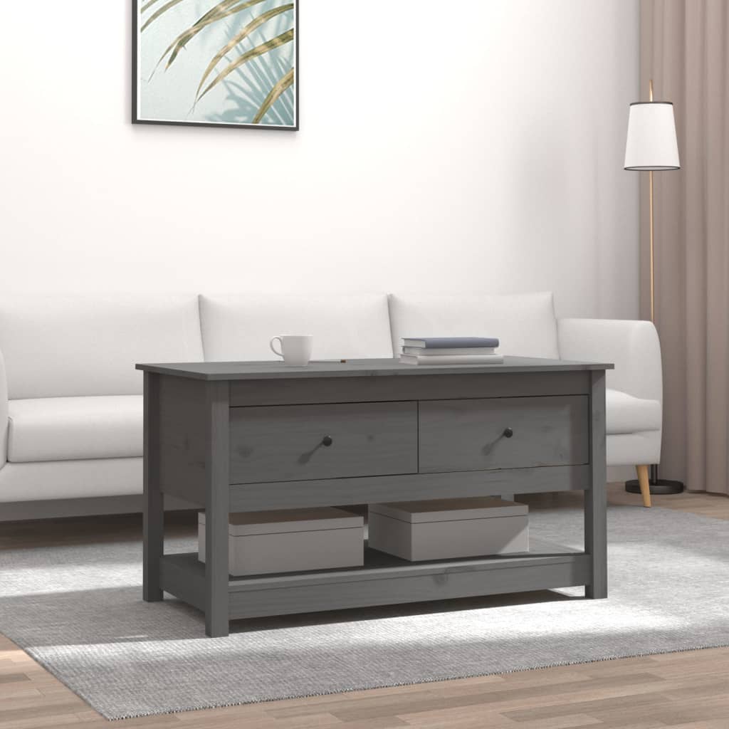 Salontafel 102X49X55 Cm Massief Grenenhout