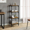 Boekenkast 60X33X70,5 Cm Bewerkt Hout En Staal Gerookt Eiken