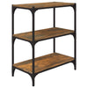 Boekenkast 60X33X70,5 Cm Bewerkt Hout En Staal Gerookt Eiken