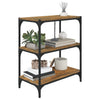 Boekenkast 60X33X70,5 Cm Bewerkt Hout En Staal Gerookt Eiken