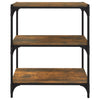 Boekenkast 60X33X70,5 Cm Bewerkt Hout En Staal Gerookt Eiken