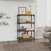 Boekenkast 60X33X70,5 Cm Bewerkt Hout En Staal Gerookt Eiken