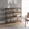 Boekenkast 60X33X70,5 Cm Bewerkt Hout En Staal Gerookt Eiken