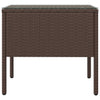 Bijzettafel 53X37X48 Cm Poly Rattan En Gehard Glas