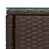Bijzettafel 53X37X48 Cm Poly Rattan En Gehard Glas