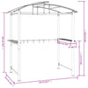 Barbecue-Overkapping 210X114X230 Cm Staal Antracietkleurig