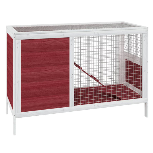 Konijnenhok 103X44X69,5 Cm Massief Grenenhout Kleurig