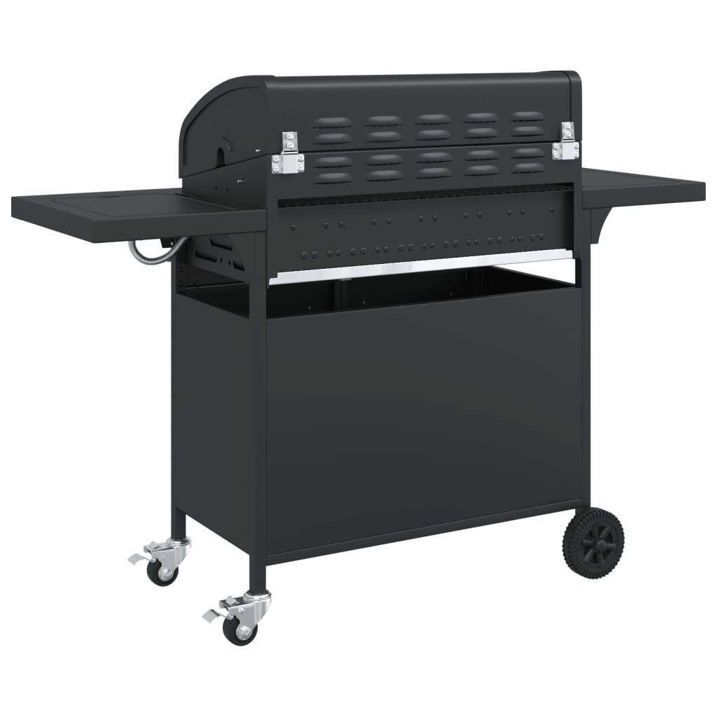 Gasbarbecue Met 7 Branders Gepoedercoat Staal Zwart