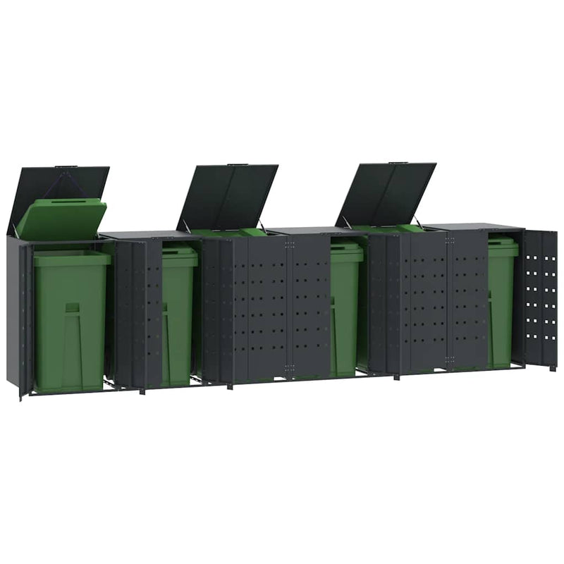 Containerberging Voor 1 Container 69X79X117 Cm Staal Antraciet