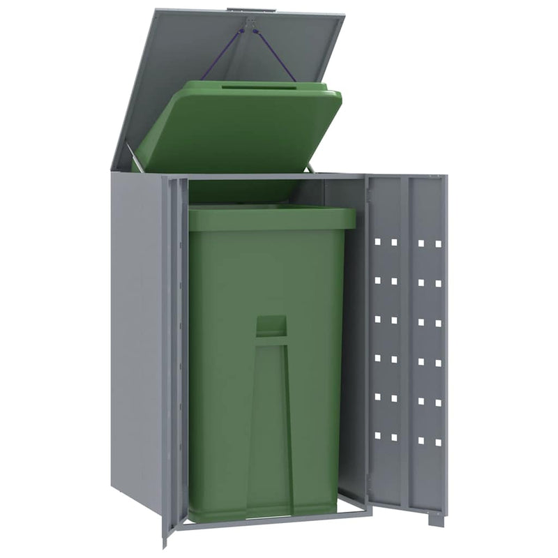 Containerberging Voor 1 Container 69X79X117 Cm Staal Grijs