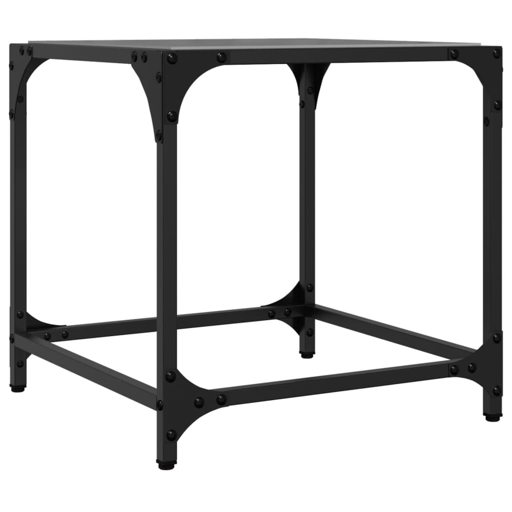 Salontafels Met Zwart Glazen Blad Staal