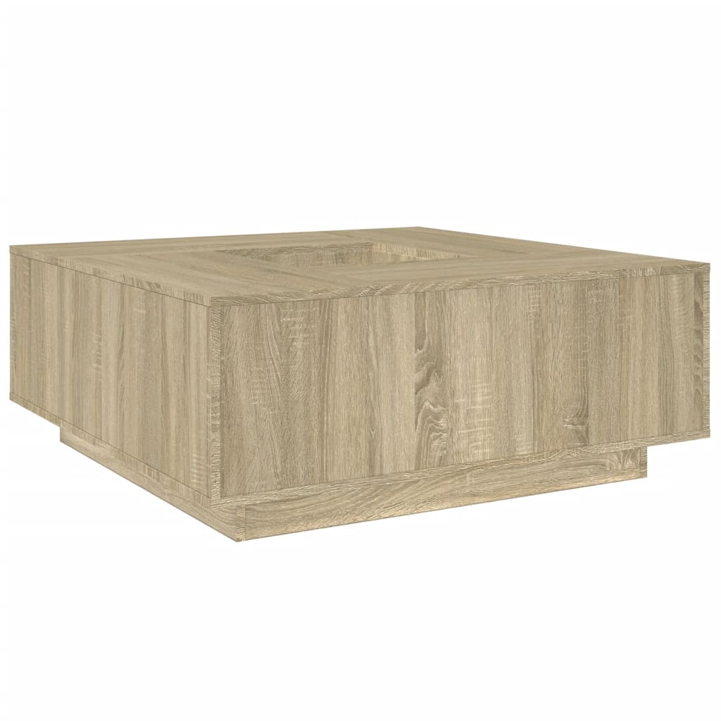 Salontafel 100X100X40 Cm Bewerkt Hout Kleurig