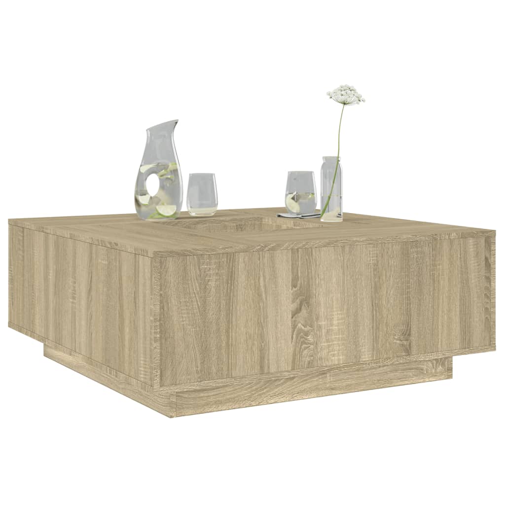 Salontafel 100X100X40 Cm Bewerkt Hout Kleurig