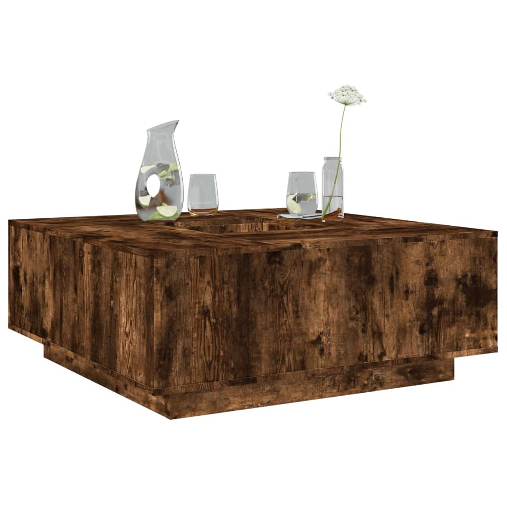 Salontafel 100X100X40 Cm Bewerkt Hout Kleurig