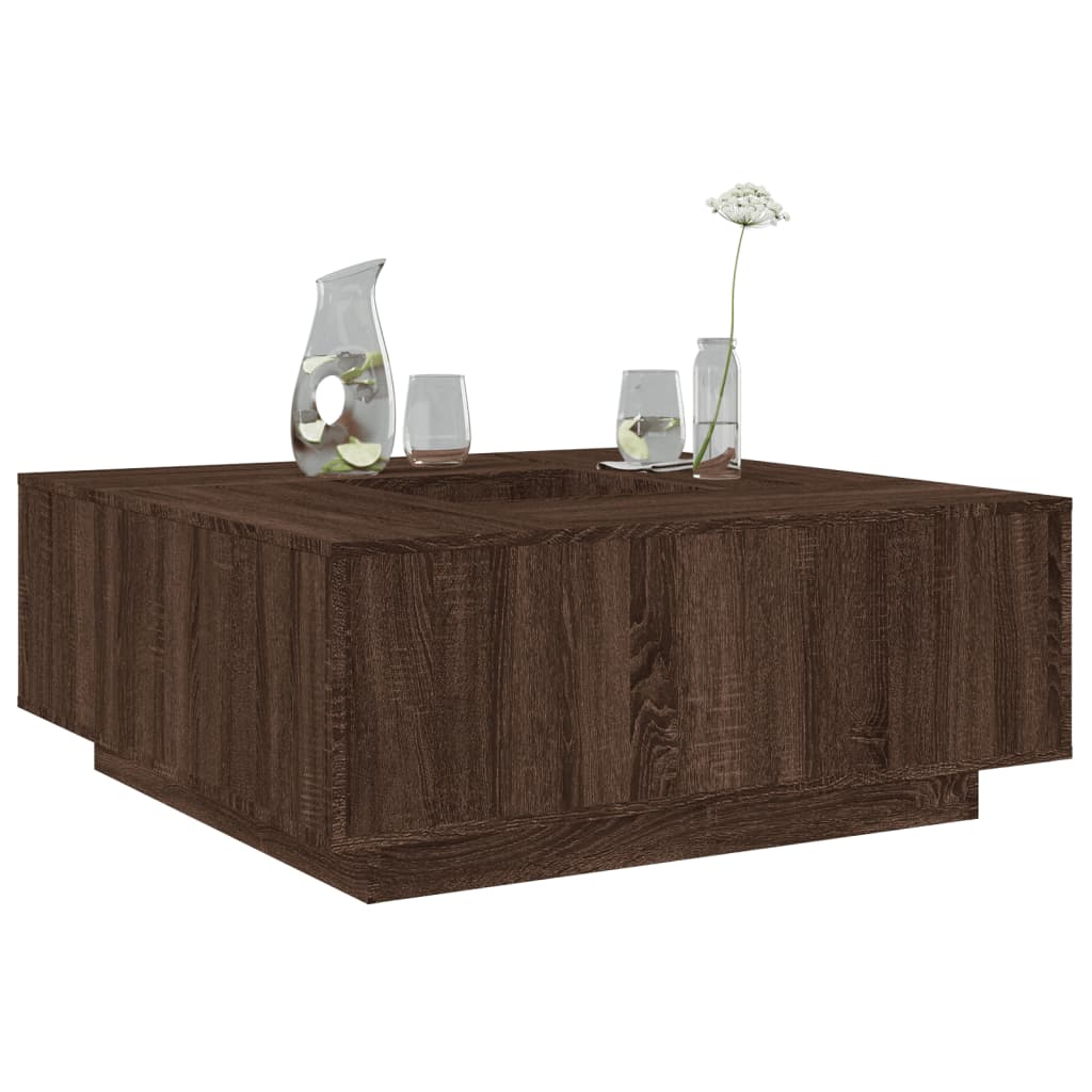 Salontafel 100X100X40 Cm Bewerkt Hout Kleurig