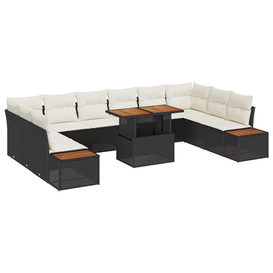 Tuin Eetset Met Kussen 11 Pcs En Beige 100 X 55 X 73 Cm