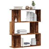 Boekenkast 80X24X96 Cm Bewerkt Hout Artisanaal Eikenkleur