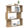 Boekenkast 80X24X96 Cm Bewerkt Hout Artisanaal Eikenkleur