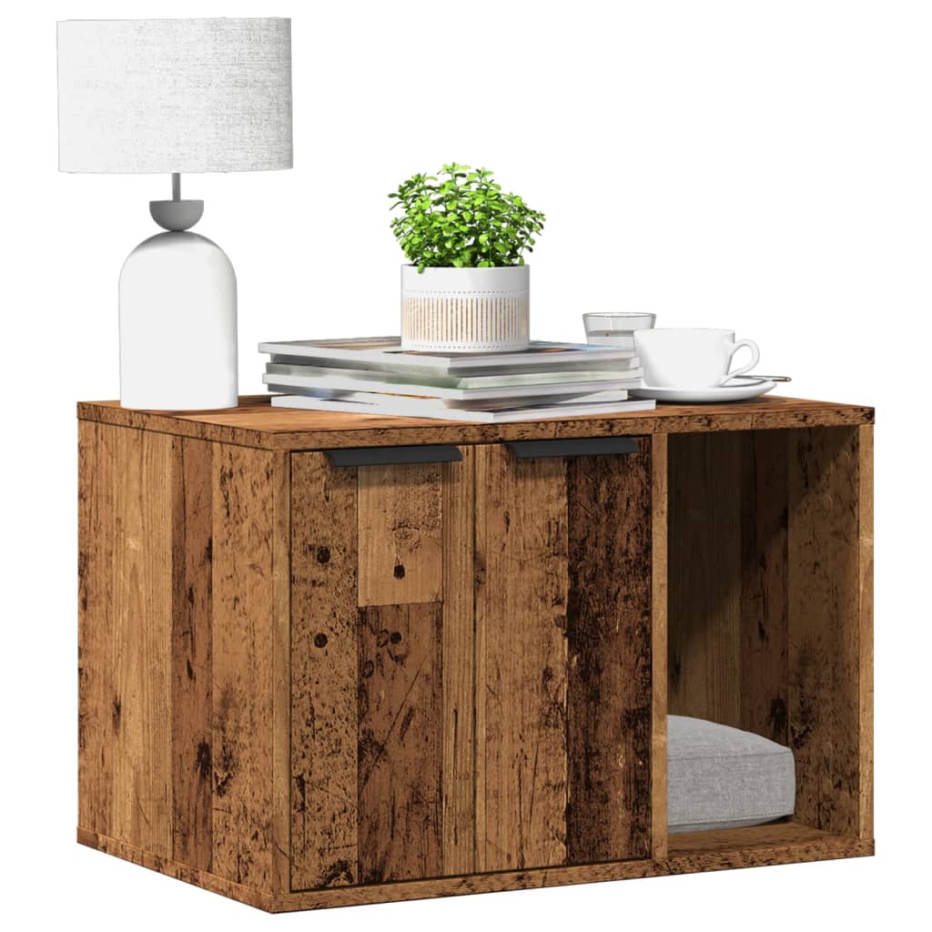 Kattenbakkast Bewerkt Hout