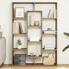 Boekenkast 132X29X141,5 Cm Bewerkt Hout Artisanaal Eikenkleur Artisian Oak