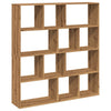 Boekenkast 132X29X141,5 Cm Bewerkt Hout Artisanaal Eikenkleur Artisian Oak