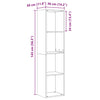 Boekenkast Met Plank 143 X 30 X 36 Cm Bewerkt Hout
