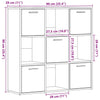 Boekenkast 90X28X90 Cm Bewerkt Hout Kleur