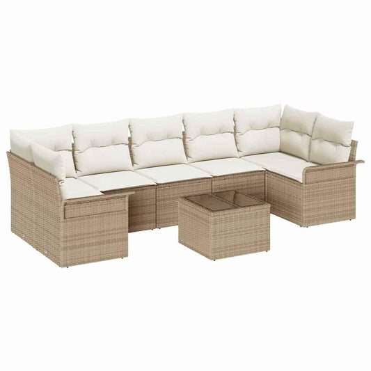 Tuin Sofa Set 8 Pcs Poly Riet