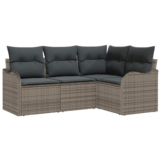Tuin Sofa Set Met Kussen 4 Pcs Poly Riet