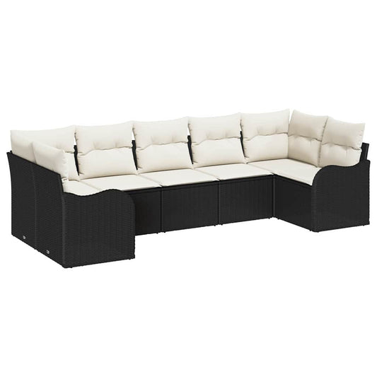 Tuin Sofa Set Met Kussen 7 Pcs Poly Riet