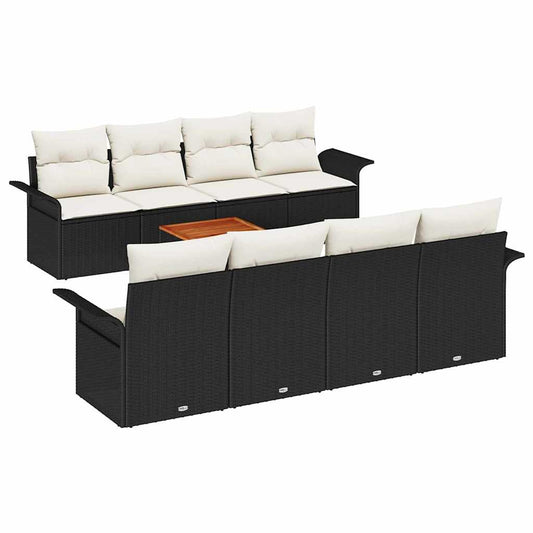 Tuin Sofa Set 9 Pcs Poly Riet