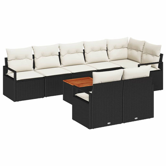 Tuin Sofa Set Met Kussen 9 Pcs Poly Riet