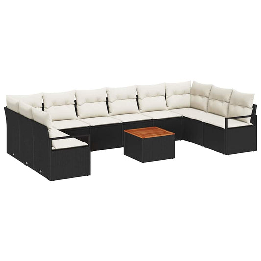 Tuin Sofa Set Met Kussen 11 Pcs Poly Riet