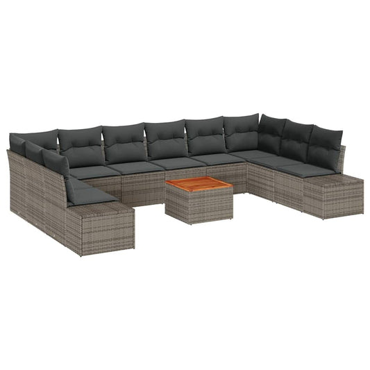 Tuin Sofa Set Met Kussen 11 Pcs Poly Riet