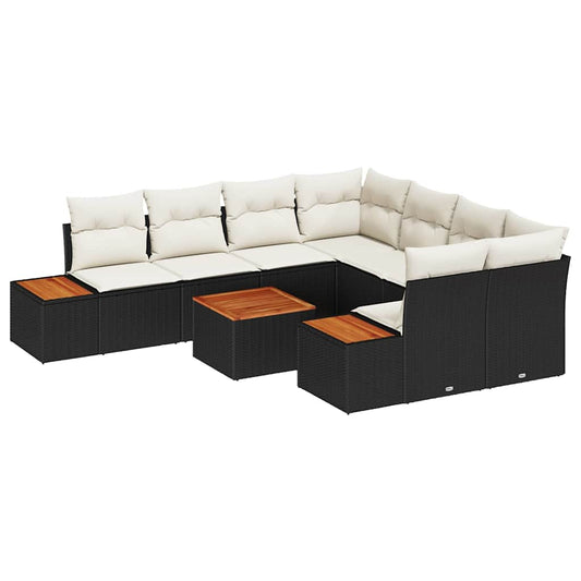 Tuin Sofa Set Met Kussen 9 Pcs Poly Riet