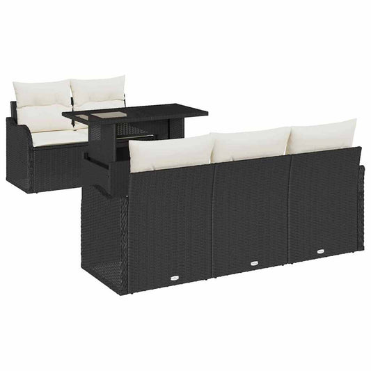 Tuin Sofa Set Met Kussen 6 Pcs Poly Riet